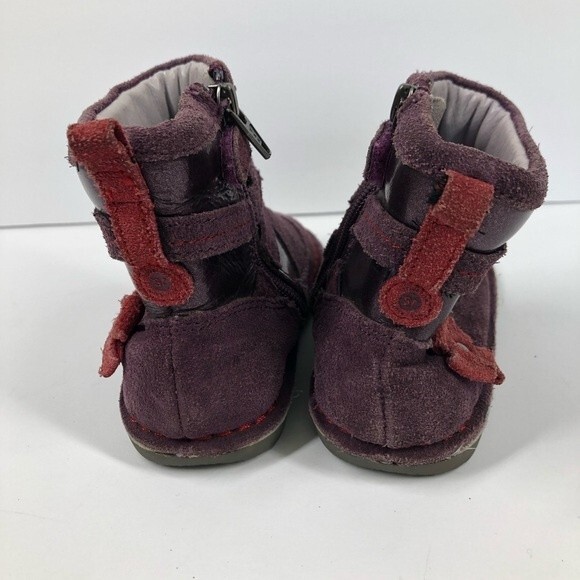 Stride Rite Medallion Collection Roslin Boots Purple Red Suede 7 - Picture 5 of 12